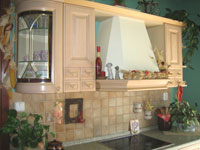Kuchyň rustikální - dekor hrušeň